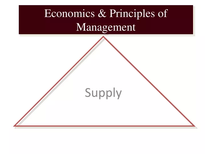 economics principles of management