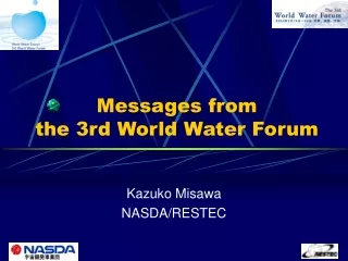 Messages from   the 3rd World Water Forum