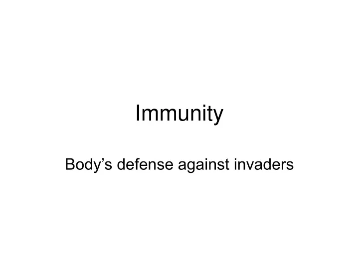 immunity