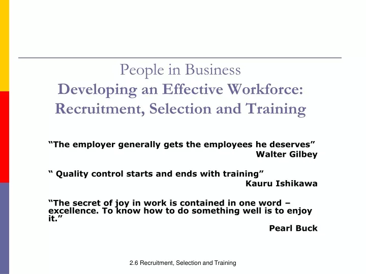 people in business developing an effective workforce recruitment selection and training