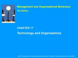 Management and Organisational Behaviour 7th Edition