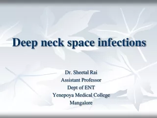 Deep neck space infections