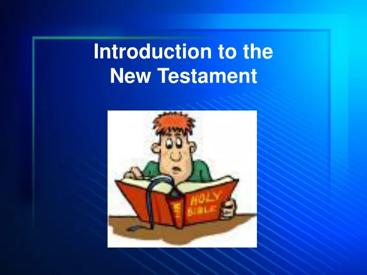 introduction to the new testament