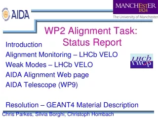 WP2 Alignment Task:  Status Report