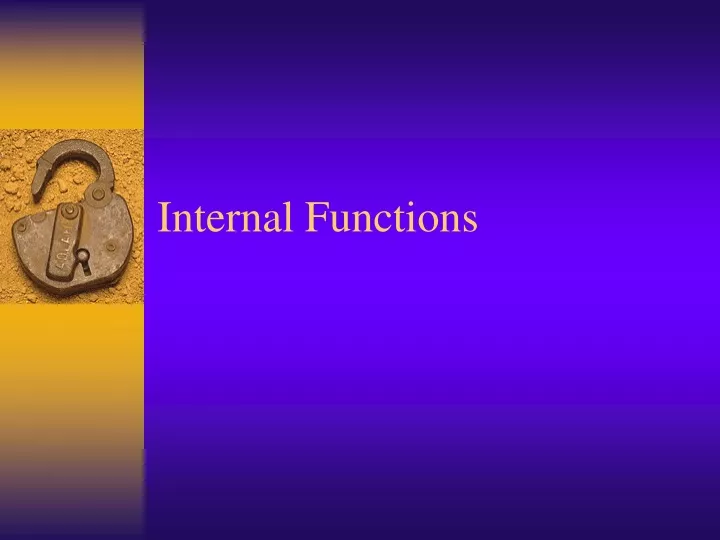 internal functions