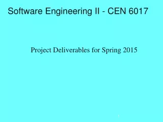 Software Engineering II - CEN 6017