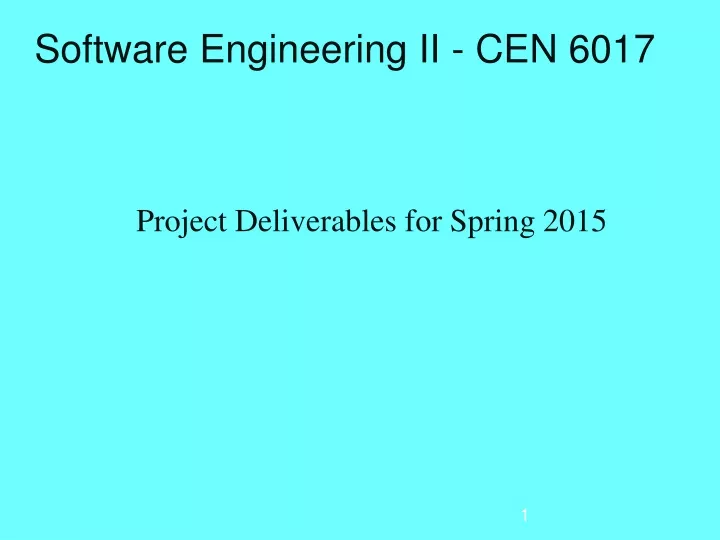 software engineering ii cen 6017