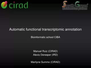 Automatic functional transcriptomic annotation Bioinformatic school CIBA