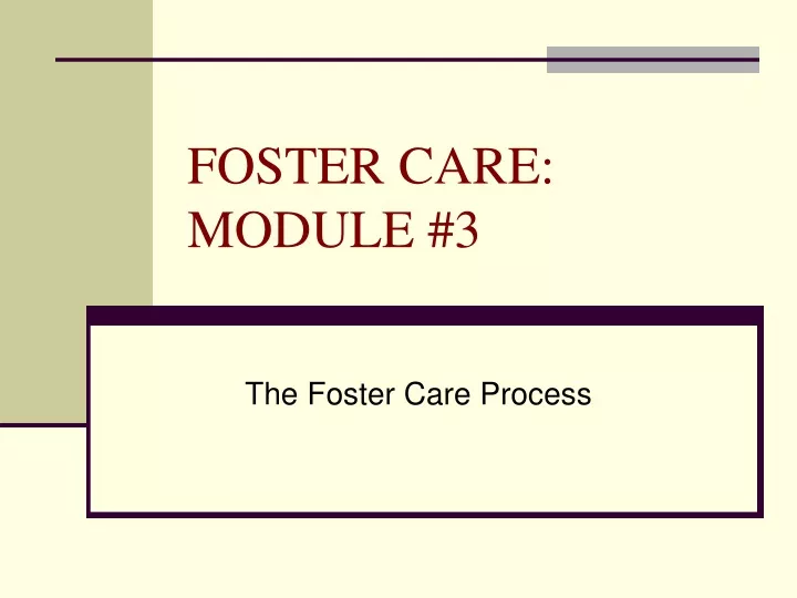 foster care module 3