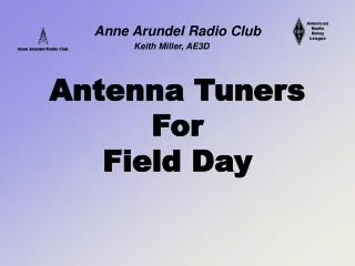 Field Day Antennas, June 2018