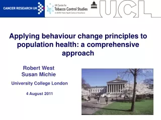 Applying behaviour change principles to population health: a comprehensive approach