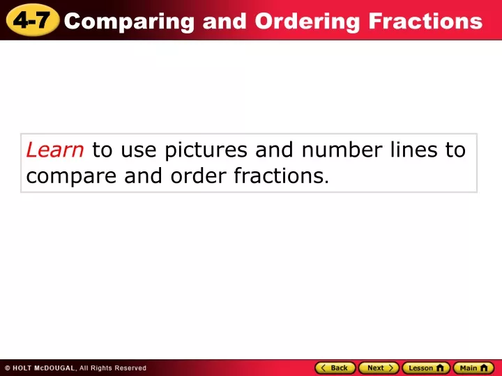 learn to use pictures and number lines to compare