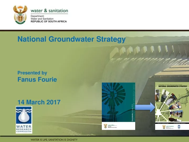 national groundwater strategy presented by fanus