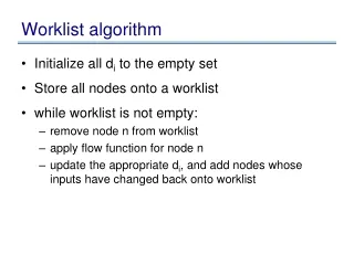 Worklist algorithm