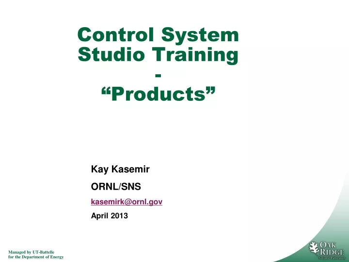 control system studio training products