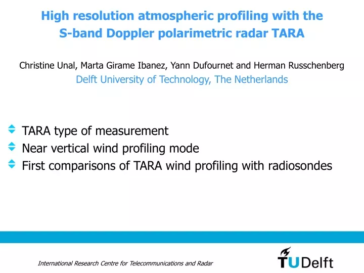 high resolution atmospheric profiling with