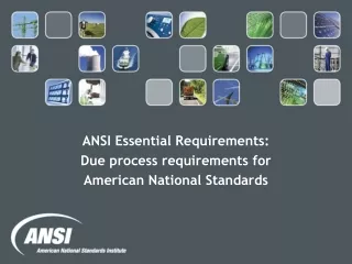 ANSI Essential Requirements: Due process requirements for  American National Standards