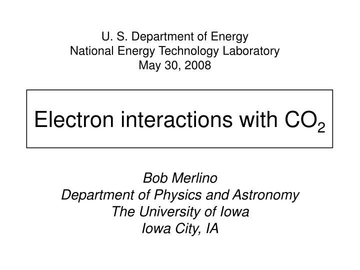 electron interactions with co 2