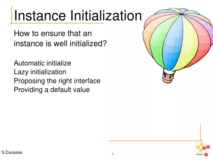 instance initialization