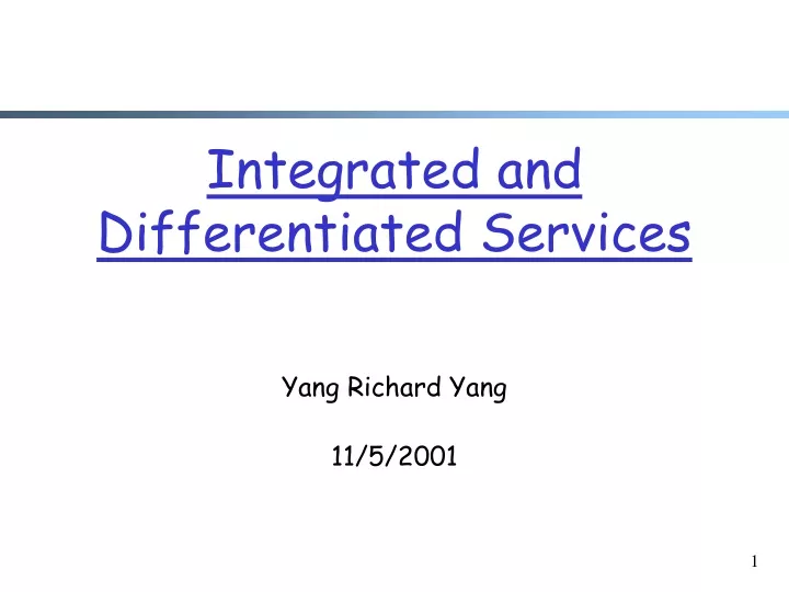 integrated and differentiated services