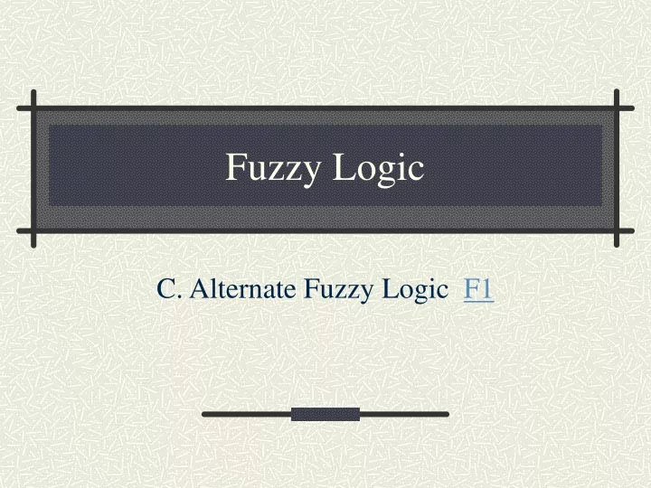 fuzzy logic