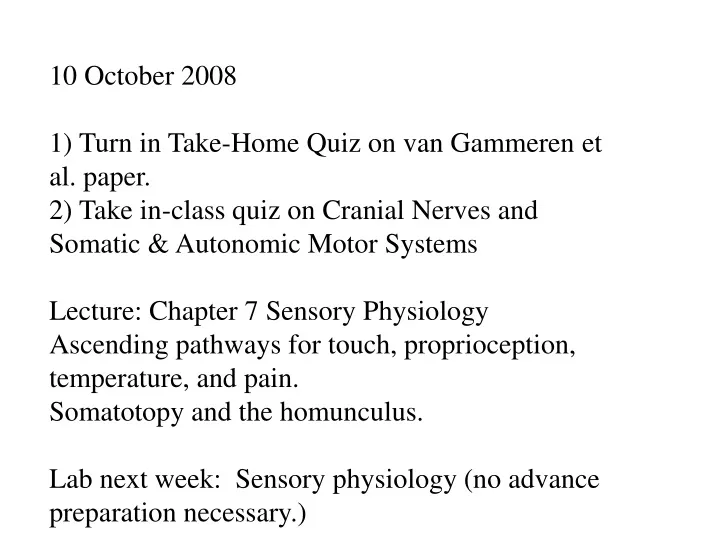 10 october 2008 1 turn in take home quiz