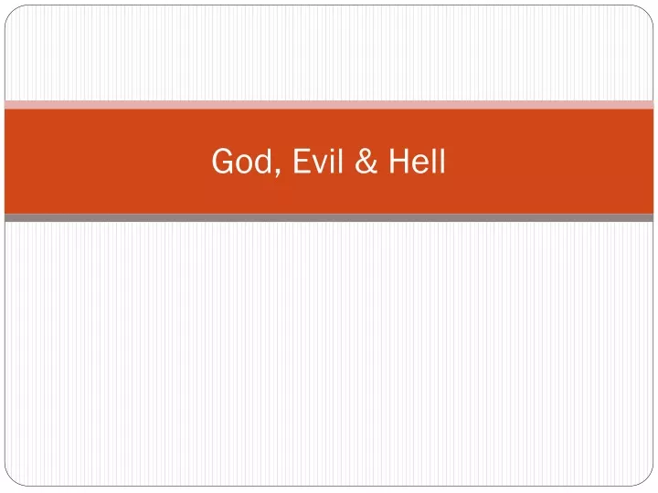 god evil hell