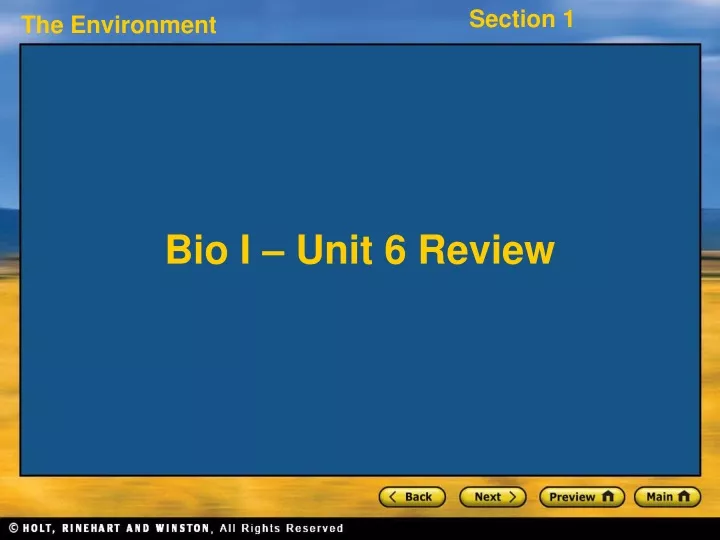 bio i unit 6 review