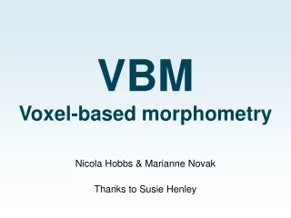VBM Voxel-based morphometry