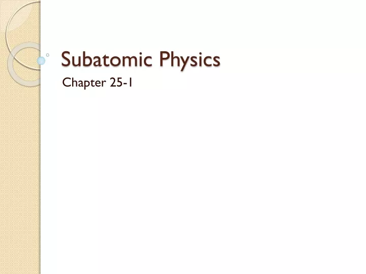 subatomic physics