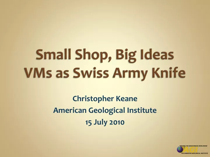 small shop big ideas vms as swiss army knife