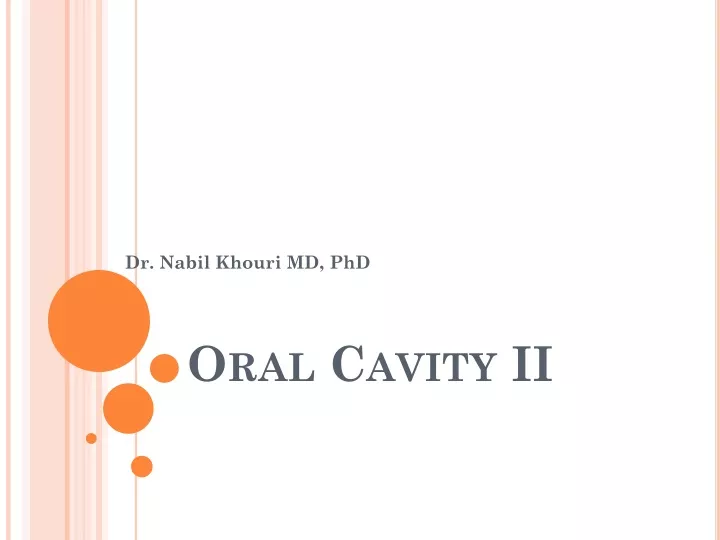 oral cavity ii