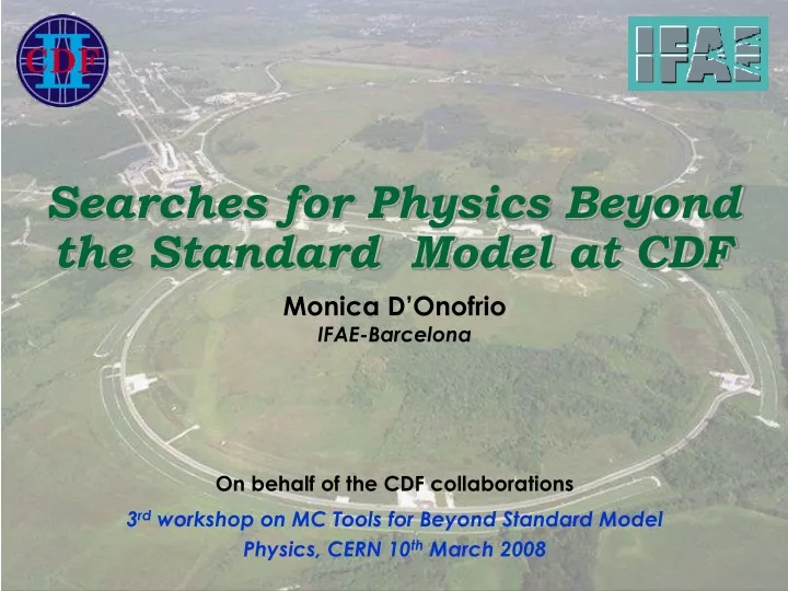 searches for physics beyond the standard model at cdf