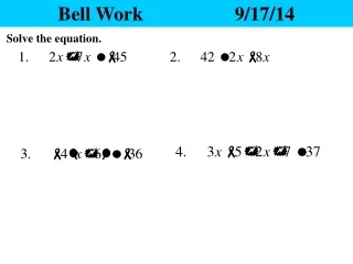 Bell Work			9/17/14