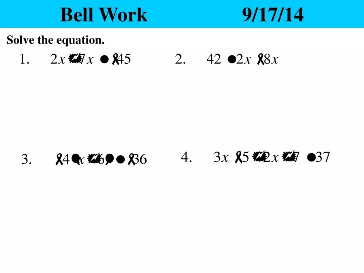 bell work 9 17 14