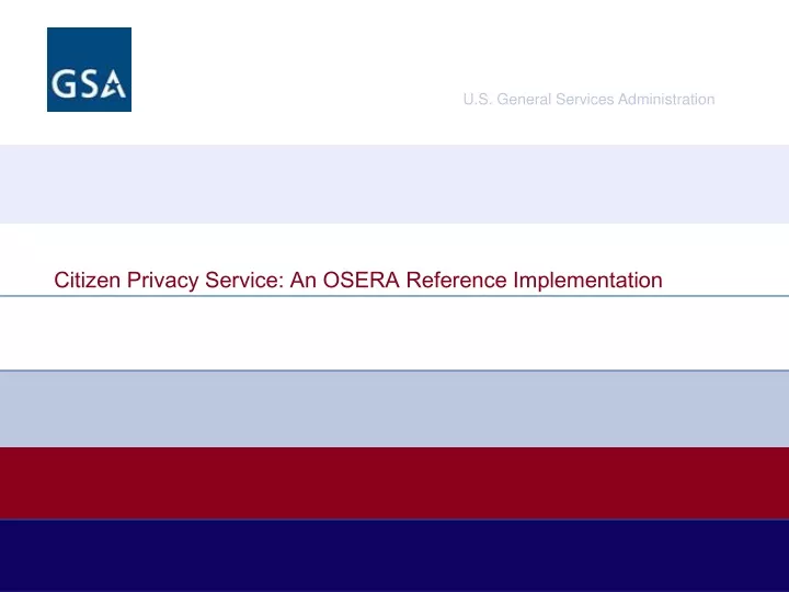 citizen privacy service an osera reference implementation