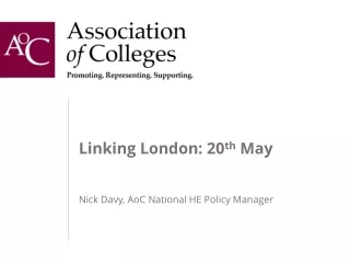 Linking London: 20 th  May