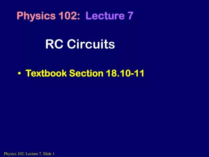 rc circuits