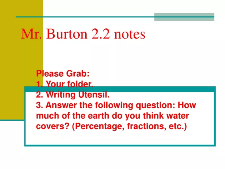 mr burton 2 2 notes
