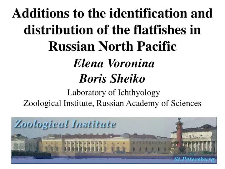 additions to the identification and distribution