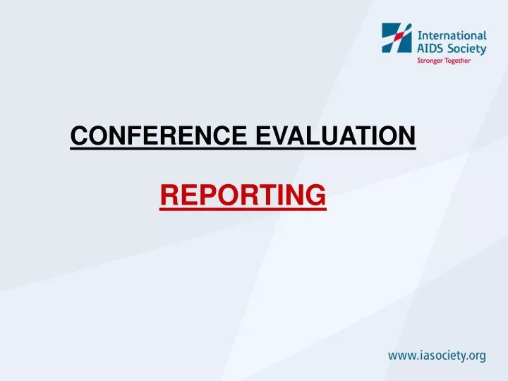 conference evaluation reporting