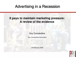 Advertising in a Recession