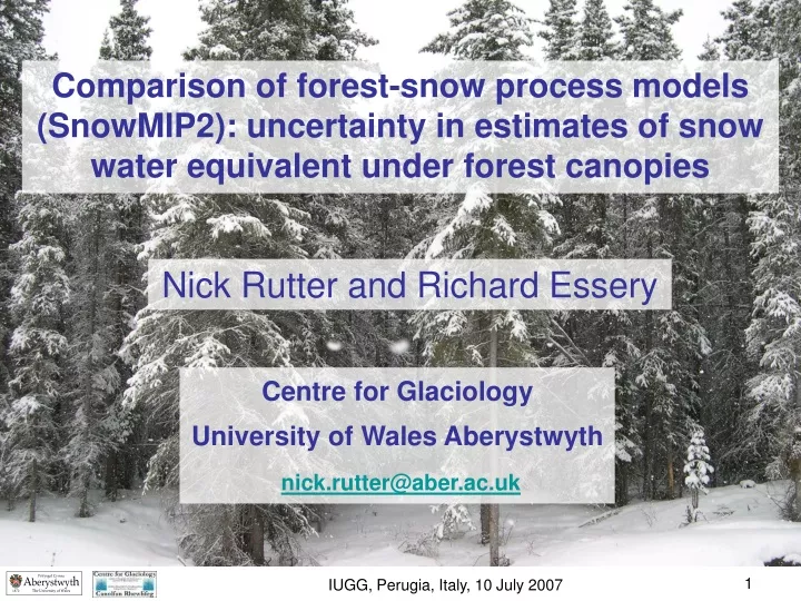comparison of forest snow process models snowmip2