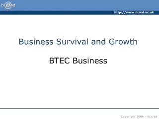 Business Survival and Growth BTEC Business