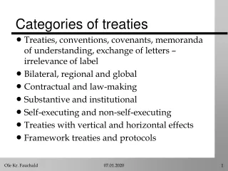 Categories of treaties