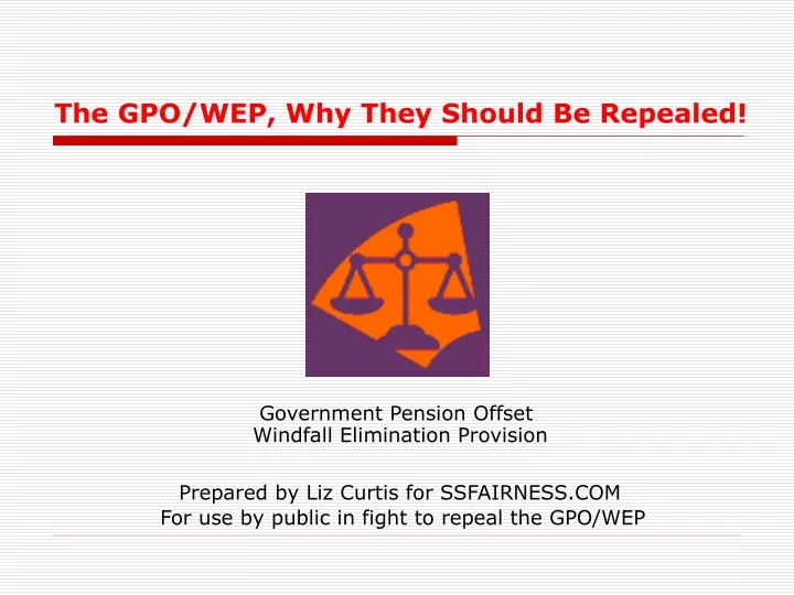 the gpo wep why they should be repealed