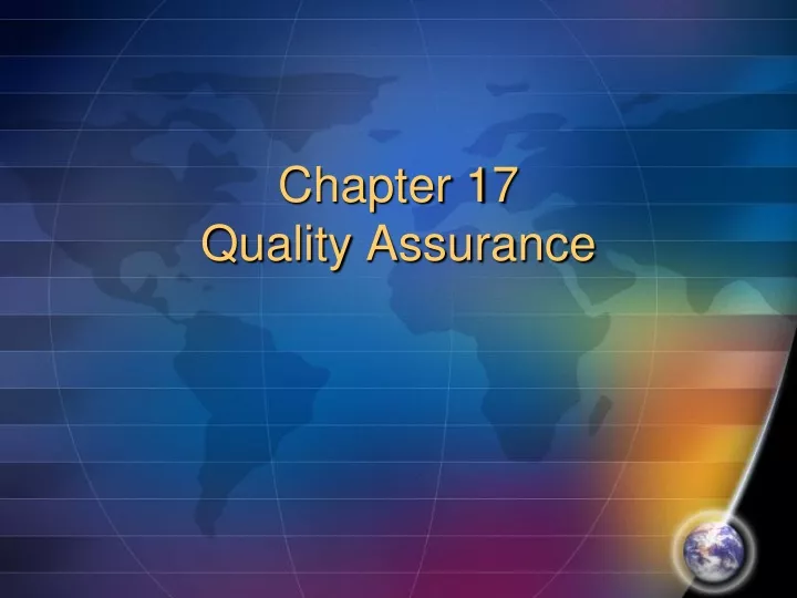 chapter 17 quality assurance