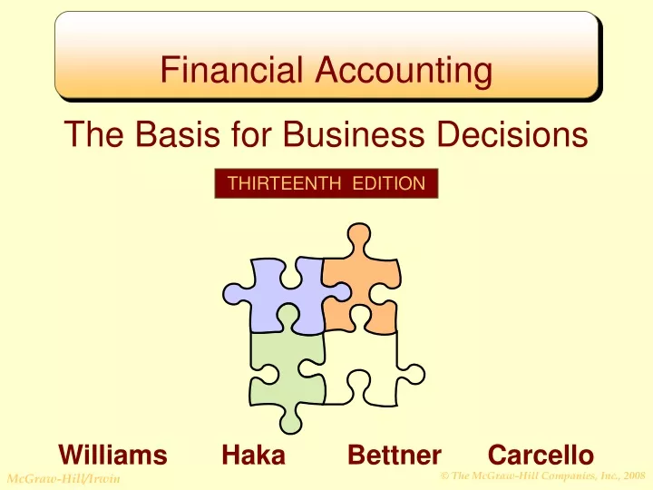 the basis for business decisions