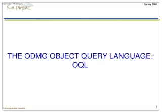 THE ODMG OBJECT QUERY LANGUAGE: OQL