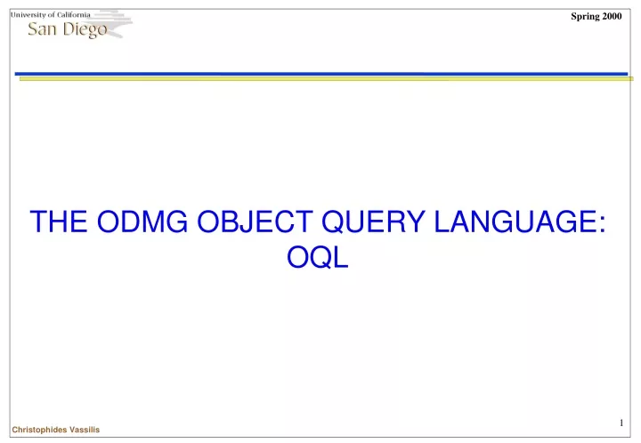 the odmg object query language oql